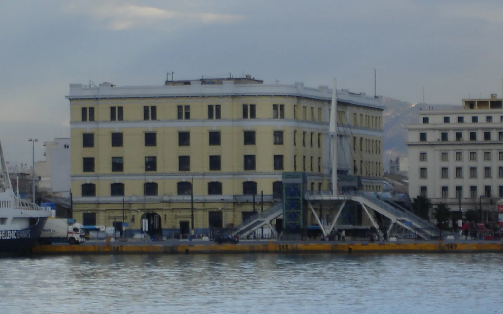 Historic Piraeus Metro station beside the port